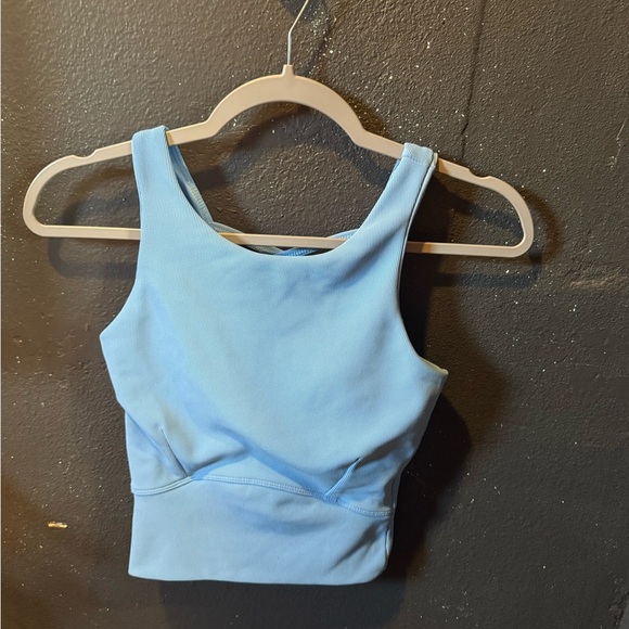 Women’s Move Theology Light Blue Women's Active Ribbed Tank Top - Picture 1 of 3